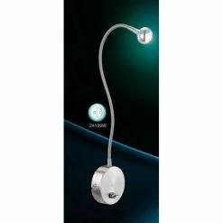 Globo SERPENT Wandleuchte LED Nickel-Matt, Chrom, 1-flammig