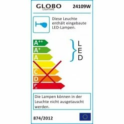 Globo SERPENT Wandleuchte LED Nickel-Matt, Chrom, 1-flammig -Wandleuchten Verkaufsgeschäft globo serpent wandleuchte 24109w 2