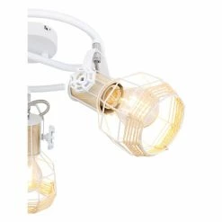 Globo Strahler BANA Braun, Weiß, 3-flammig -Wandleuchten Verkaufsgeschäft globo strahler bana 54015 3 3