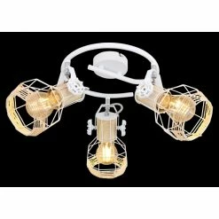 Globo Strahler BANA Braun, Weiß, 3-flammig -Wandleuchten Verkaufsgeschäft globo strahler bana 54015 3 4