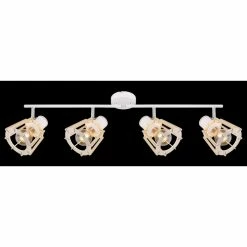 Globo Strahler BLAHA Braun, Weiß, 4-flammig -Wandleuchten Verkaufsgeschäft globo strahler blaha 54023 4 6