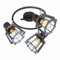 Globo Strahler MAHA Schwarz, 3-flammig -Wandleuchten Verkaufsgeschäft globo strahler maha 54024 3 2