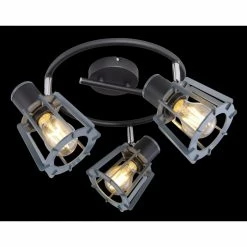 Globo Strahler MAHA Schwarz, 3-flammig -Wandleuchten Verkaufsgeschäft globo strahler maha 54024 3 5