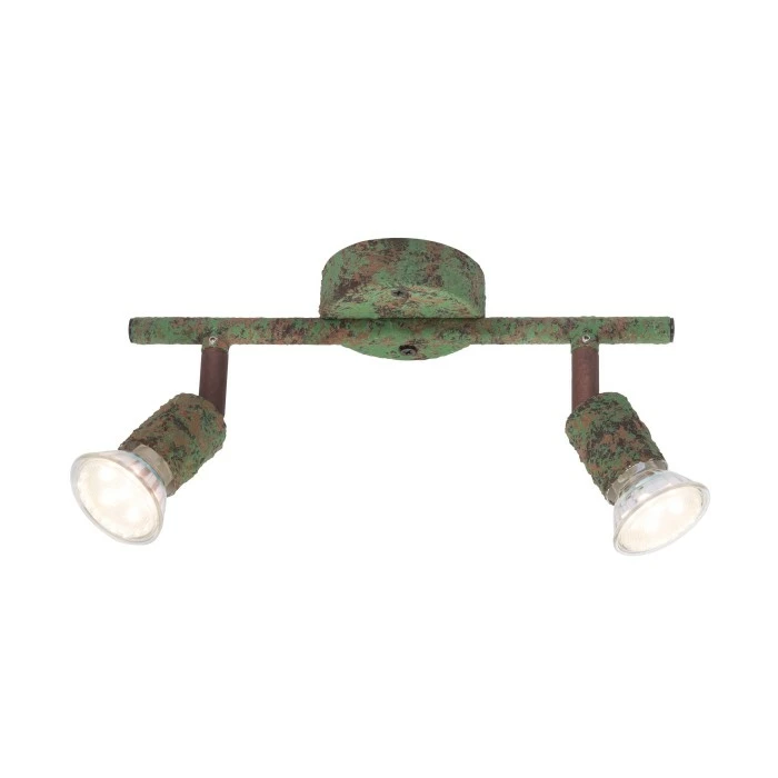 Globo Strahler OLANA Grün, Rostfarben, 2-flammig 1 Globo Strahler OLANA Grün, Rostfarben, 2-flammig