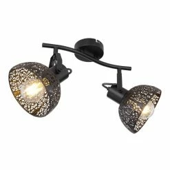 Globo Strahler PANTALLA Schwarz, 2-flammig