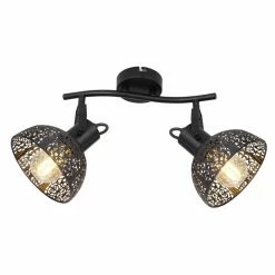 Globo Strahler PANTALLA Schwarz, 2-flammig -Wandleuchten Verkaufsgeschäft globo strahler pantalla 54016 2 2