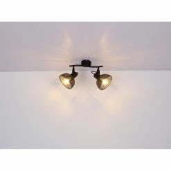 Globo Strahler PANTALLA Schwarz, 2-flammig -Wandleuchten Verkaufsgeschäft globo strahler pantalla 54016 2 6