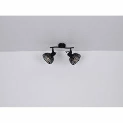 Globo Strahler PANTALLA Schwarz, 2-flammig -Wandleuchten Verkaufsgeschäft globo strahler pantalla 54016 2 7