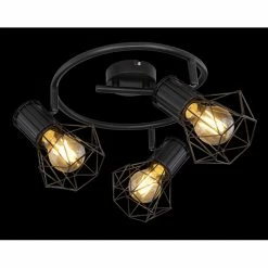 Globo Strahler PRISKA Schwarz, 3-flammig -Wandleuchten Verkaufsgeschäft globo strahler priska 54017 3 6