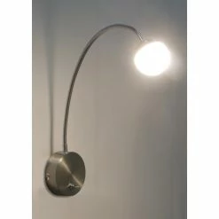 Globo TULPE Wandleuchte LED Nickel-Matt, 1-flammig -Wandleuchten Verkaufsgeschäft globo tulpe wandleuchte 24134w 3