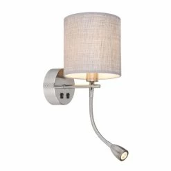 Globo UMBRELLA Wandleuchte LED Nickel-Matt, 2-flammig