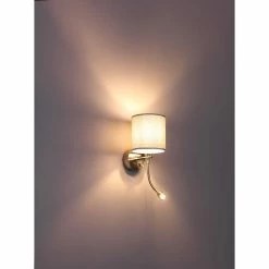 Globo UMBRELLA Wandleuchte LED Nickel-Matt, 2-flammig -Wandleuchten Verkaufsgeschäft globo umbrella wandleuchte 15185 2w 7