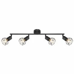 Globo XARA Strahler Schwarz, 4-flammig -Wandleuchten Verkaufsgeschäft globo xara strahler 54802s 4 2