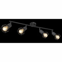 Globo XARA Strahler Schwarz, 4-flammig -Wandleuchten Verkaufsgeschäft globo xara strahler 54802s 4 5