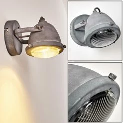 Hofstein Glostrup Wandleuchte LED Grau, 1-flammig