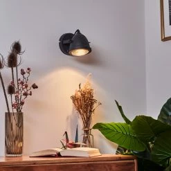 Hofstein Glostrup Wandleuchte LED Schwarz, 1-flammig