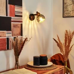 Hofstein Gomsrud Wandleuchte Schwarz, 1-flammig