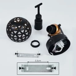 Hofstein Gomsrud Wandleuchte Schwarz, 1-flammig -Wandleuchten Verkaufsgeschäft gomsrud wandleuchte h3434475 4