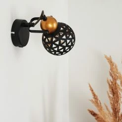 Hofstein Gomsrud Wandleuchte Schwarz, 1-flammig -Wandleuchten Verkaufsgeschäft gomsrud wandleuchte h3434475 7