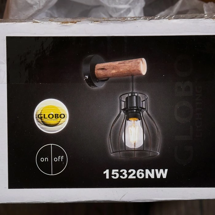 Hofstein Gondo Wandleuchte Schwarz, Holz hell, 1-flammig 18 Hofstein Gondo Wandleuchte Schwarz, Holz hell, 1-flammig – Bild 18