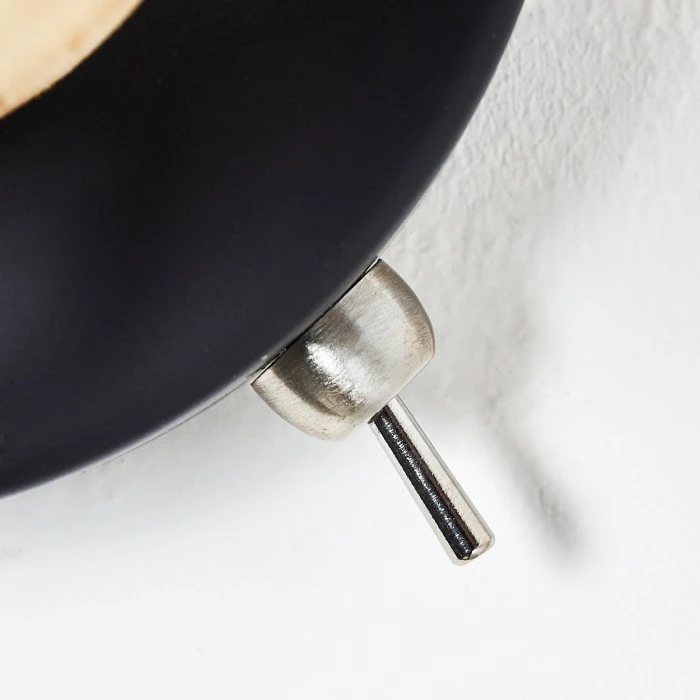 Hofstein Gondo Wandleuchte Schwarz, Holz hell, 1-flammig 3 Hofstein Gondo Wandleuchte Schwarz, Holz hell, 1-flammig – Bild 3