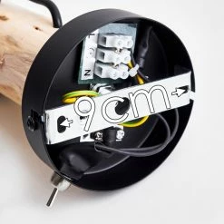 Hofstein Gondo Wandleuchte Schwarz, Holz hell, 1-flammig 22 Hofstein Gondo Wandleuchte Schwarz, Holz hell, 1-flammig -Wandleuchten Verkaufsgeschäft gondo wandleuchte h3331118 4