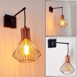 Hofstein Grönhöj Wandleuchte Schwarz, 1-flammig