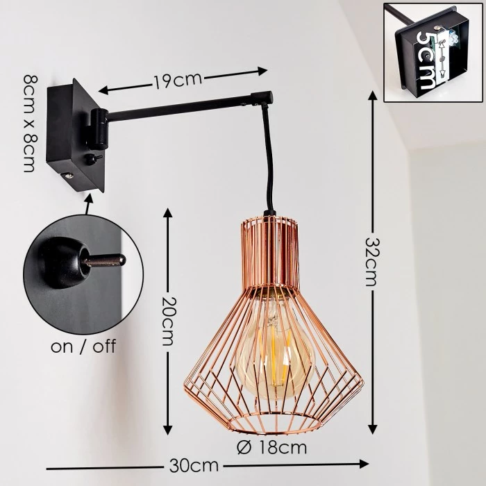 Hofstein Grönhöj Wandleuchte Schwarz, 1-flammig 2 Hofstein Grönhöj Wandleuchte Schwarz, 1-flammig – Bild 2