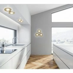 Grossmann DISC Wandleuchte LED Braun, Gold, 2-flammig