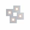 Grossmann KARREE Deckenleuchte LED Aluminium, Kupferfarben, 4-flammig