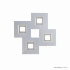 Grossmann KARREE Deckenleuchte LED Aluminium, Titan, 4-flammig -Wandleuchten Verkaufsgeschäft grossmann karree deckenleuchte 75 783 278 2