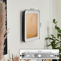 Hofstein Guacacallo Wandleuchte LED Schwarz, Wei&szlig;, Gold, 1-flammig -Wandleuchten Verkaufsgeschäft guacacallo wandleuchte h3459577 3