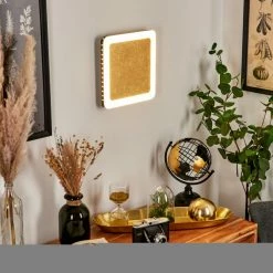 Hofstein Guacacallo Wandleuchte LED Schwarz, Wei&szlig;, Gold, 1-flammig -Wandleuchten Verkaufsgeschäft guacacallo wandleuchte h3459577 8