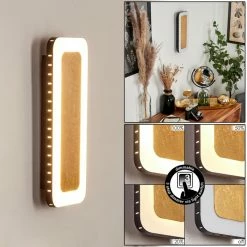 Hofstein Guacacallo Wandleuchte LED Schwarz, Weiß, Gold, 1-flammig