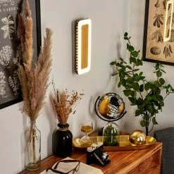 Hofstein Guacacallo Wandleuchte LED Schwarz, Weiß, Gold, 1-flammig -Wandleuchten Verkaufsgeschäft guacacallo wandleuchte h3459676 6