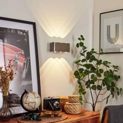 Hofstein Guiderkirch Wandleuchte LED Nickel-Matt, 6-flammig -Wandleuchten Verkaufsgeschäft guiderkirch wandleuchte h3654149 6