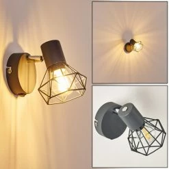 Hofstein Gullspang Wandleuchte Chrom, Anthrazit, 1-flammig