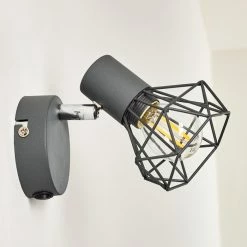 Hofstein Gullspang Wandleuchte Chrom, Anthrazit, 1-flammig -Wandleuchten Verkaufsgeschäft gullspang wandleuchte h3348819 19