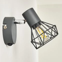 Hofstein Gullspang Wandleuchte Chrom, Anthrazit, 1-flammig -Wandleuchten Verkaufsgeschäft gullspang wandleuchte h3348819 8