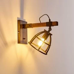 Hofstein Haervej Wandleuchte Schwarz, Holz dunkel, 1-flammig -Wandleuchten Verkaufsgeschäft haervej wandleuchte h3350584 7