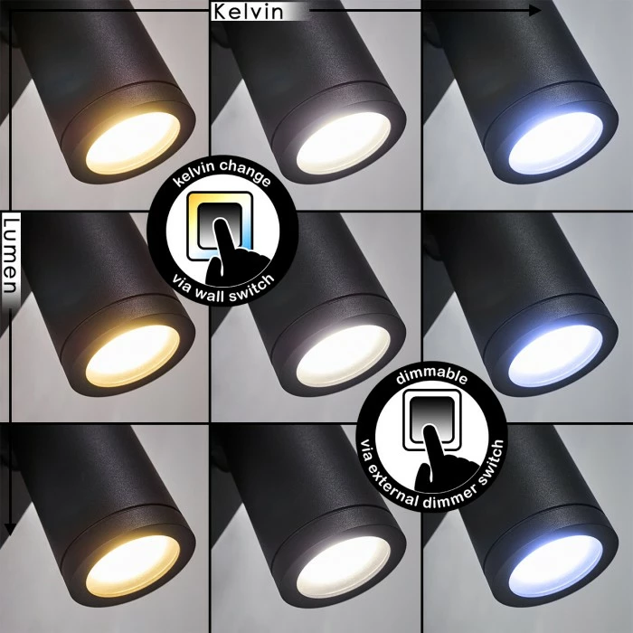 Hofstein Hakamken Wandleuchte LED Schwarz, 1-flammig 2 Hofstein Hakamken Wandleuchte LED Schwarz, 1-flammig – Bild 2