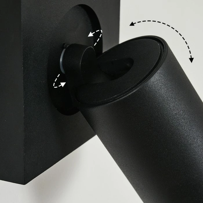 Hofstein Hakamken Wandleuchte LED Schwarz, 1-flammig 3 Hofstein Hakamken Wandleuchte LED Schwarz, 1-flammig – Bild 3