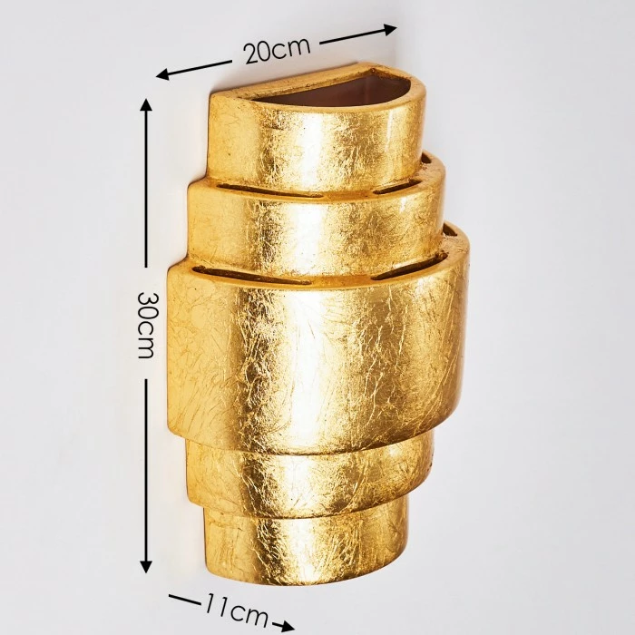 Hofstein Handan Wandleuchte Gold, 1-flammig 2 Hofstein Handan Wandleuchte Gold, 1-flammig – Bild 2