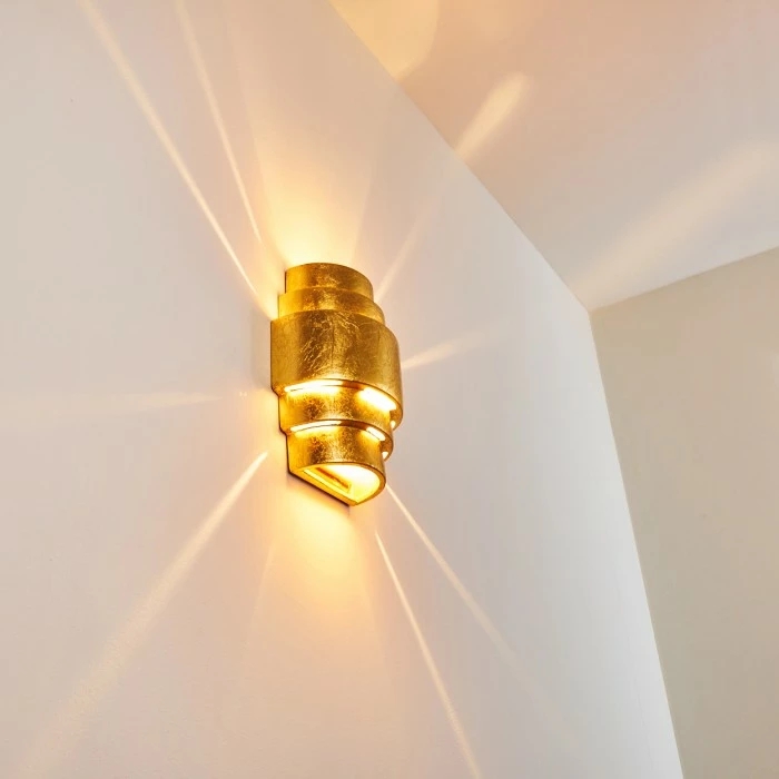 Hofstein Handan Wandleuchte Gold, 1-flammig 6 Hofstein Handan Wandleuchte Gold, 1-flammig – Bild 6