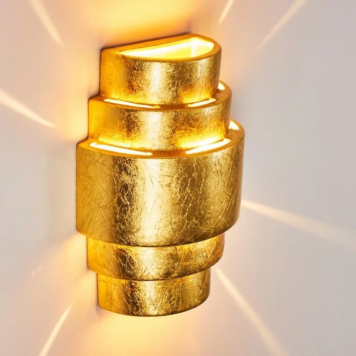 Hofstein Handan Wandleuchte Gold, 1-flammig 7 Hofstein Handan Wandleuchte Gold, 1-flammig – Bild 7