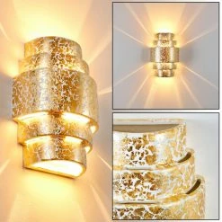 Hofstein Handan Wandleuchte Gold, 1-flammig