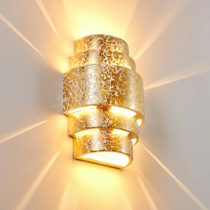 Hofstein Handan Wandleuchte Gold, 1-flammig 6 Hofstein Handan Wandleuchte Gold, 1-flammig – Bild 6