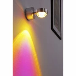 Hofstein Harare Wandleuchte LED Aluminium, 1-flammig -Wandleuchten Verkaufsgeschäft harare wandleuchte h348 magenta linse 2