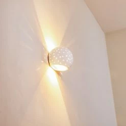 Hofstein Herculano Wandleuchte Wei&szlig;, 1-flammig -Wandleuchten Verkaufsgeschäft herculano wandleuchte h169651 do4 14