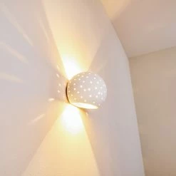 Hofstein Herculano Wandleuchte Wei&szlig;, 1-flammig -Wandleuchten Verkaufsgeschäft herculano wandleuchte h169651 do4 2